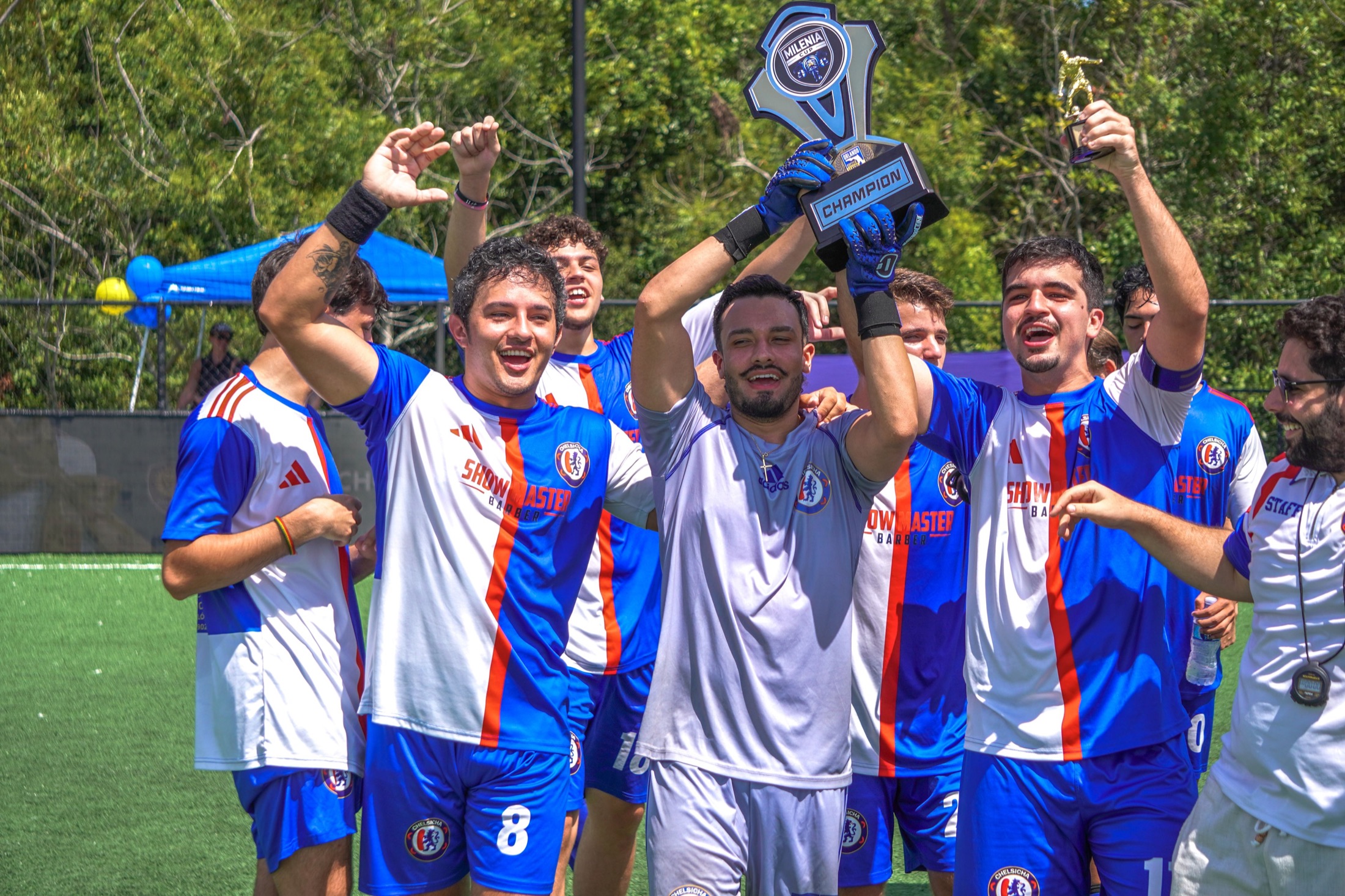 Chelsicha FC celebrating a championship victory